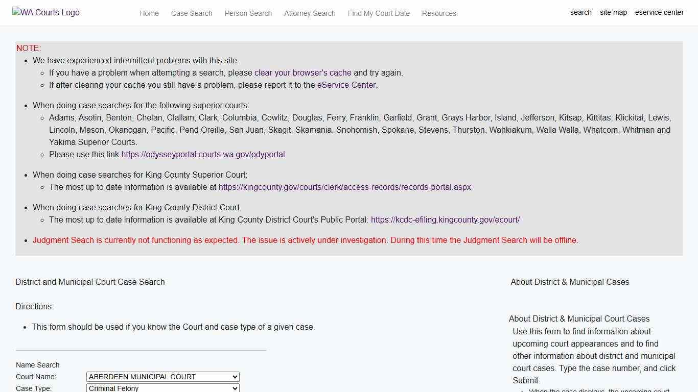 search - Find My Court Date - WA.gov