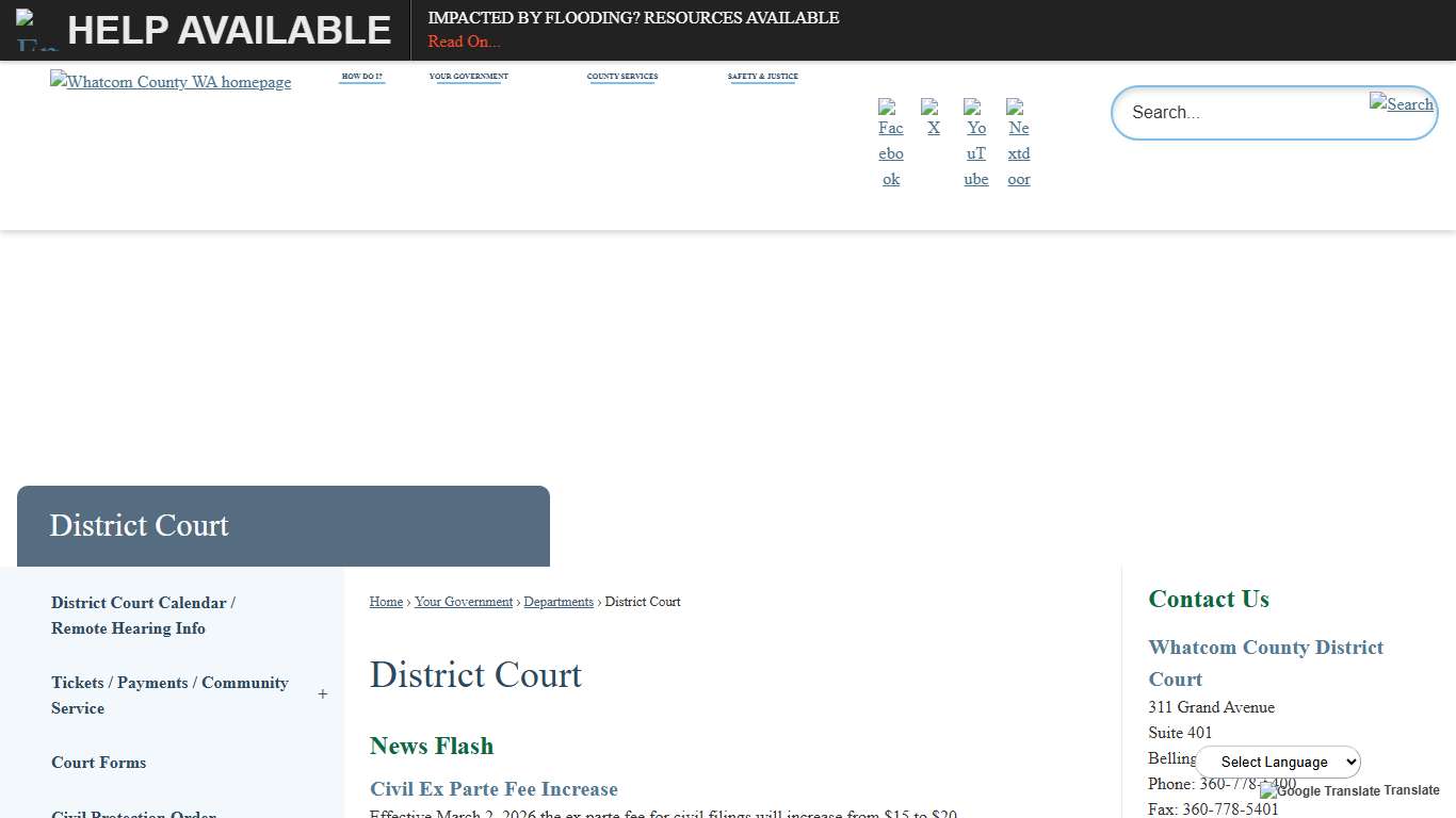 District Court Whatcom County, WA - Official Website